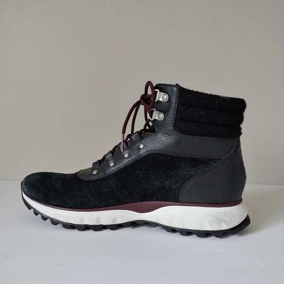 Cole Haan Zerogrand Xc Hiker Boots Size 10 Black Suede - Picture 12 of 15